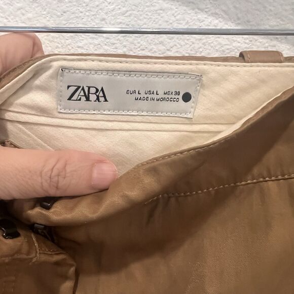 ZARA Men's Cargo Pants Sz 30/L  Utility Pockets Y2K Tapered Leg Technical Skater - Picture 4 of 10